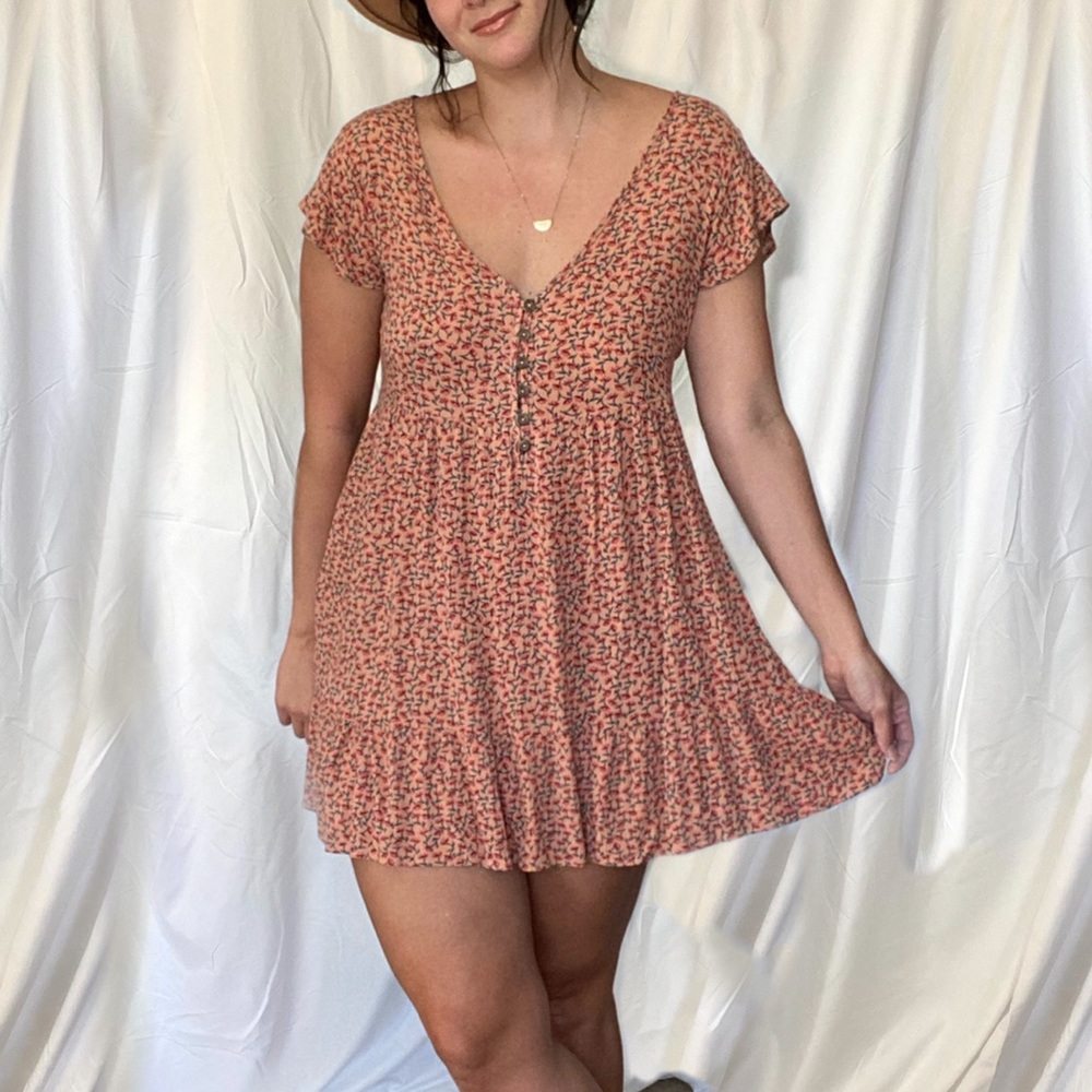 Floral flowy skater dress